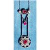 Image 1 : 14ct white gold Russian Art Deco pendant, s…