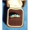 Image 1 : 18ct gold dress ring set three diamonds and…
