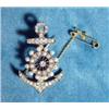 Image 1 : Victorian diamond set anchor brooch with di…