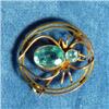 Image 1 : 9ct gold and bluestone beetle brooch…