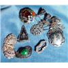 Image 1 : Small box of assorted silver jewellery incl…