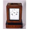 Image 1 : Inlaid rosewood mantelclock with enamel dia…