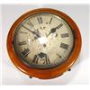 Image 1 : Circular oak wall clock with single fusee m…