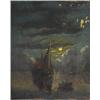 Image 1 : C. Morris 'Moonlit Fishing Boats and Fisher…