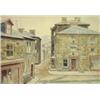 Image 1 : Framed watercolour of a street scene with p…
