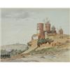 Image 1 : Kenneth Holmes, watercolour of windmills in…