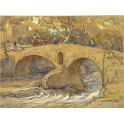 S. Dennant Moss, 34, watercolour of people,…