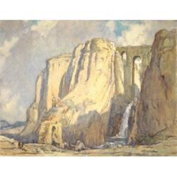 S. Dennant Moss, watercolour of a mountaino…