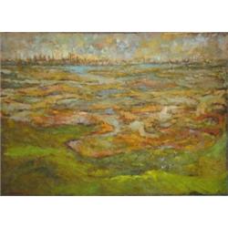 John Carpenter, oil on canvas, marshland sc…