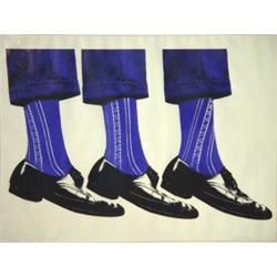 Clive Adams, sock abstract print, artist's …