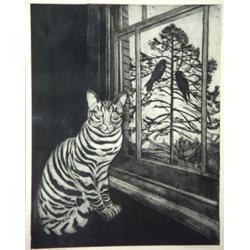 Richard Bawden 'The Birdwatcher', 62cm x 46…