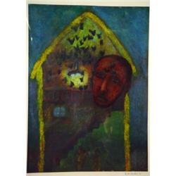 A. Van Der Punack V/T abstract print, 73cm …