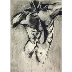 Webster, abstract charcoal of the male form…