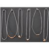 Image 1 : SIX LIQUID SILVER AND SHELL CHOKERS