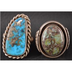 TWO NAVAJO SILVER RINGS