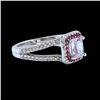 Image 2 : 2.28CT NATURAL CEYLON PINK SAPPHIRE 14K WHITE GOLD RING