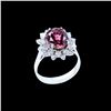 Image 2 : 2.42CT NATURAL COPPER BEARING PINK PARAIBA TOURMALINE 14K WHITE GOLD RING