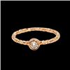 Image 1 : 0.17CT NATURAL DIAMOND 14K ROSE GOLD RING