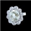 Image 2 : 8.19CT NATURAL CEYLON YELLOW SAPPHIRE14K WHITE GOLD RING