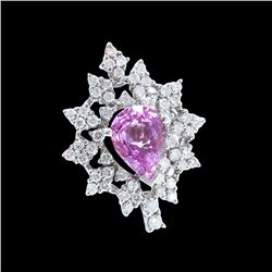 2.52CT NATURAL BURMA SPINEL 14K WHITE GOLD RING