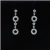 Image 1 : 18k White Gold And Diamond Earring Round Shape Diamond- 1.52ct Weight- 4.13 Grams