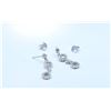 Image 3 : 18k White Gold And Diamond Earring Round Shape Diamond- 1.52ct Weight- 4.13 Grams