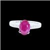 Image 1 : 2.48CT NATURAL RUBY 14K W/G RING