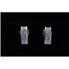 Image 3 : 18K White Gold And Diamond Earring Princess  Shape Diamond(invisible Setting)- 2.04ct Weight-6.88 Gr