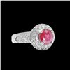 Image 2 : GIA 2.56CT NATURAL RUBY 14K WHITE GOLD RING