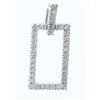 Image 2 : 14K WHITE GOLD DIAMOND PENDANT:2.50 GRAMS/DIAMOND:0.40CT