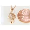 Image 2 : 14K ROSE GOLD MUSIC NOTE PENDANT WITH CHAIN :2.5g/Diamond:0.19ct