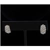 Image 1 : 18K White Gold And Diamond Earring Round Shape Diamond(invisible Setting)-2.45ct Weight-5.83 Grams