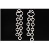 Image 1 : 18K White Gold And Diamond Dangling Earring Round Shape Diamond-3.02ct Weight-12.34 Grams