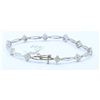 Image 2 : 14K WHITE GOLD DIAMOND BRACELET:7.80 GRAMS/DIAMOND:1.98CT