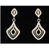 Image 1 : 14K WHITE GOLD DIAMOND EARRING:6.12 GRAMS/DIAMOND:1.18CT