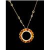 Image 1 : 3.06CT NATURAL COPPER BEARING ORANGE PARAIBA TOURMALINE 14K W/G PENDANT