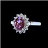 Image 1 : 1.85CT NATURAL COLOR CHANGE GARNET 14K WHITE GOLD RING