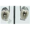 Image 1 : 14K WHITE GOLD EARRING 8.95GRAM DIAMOND 0.97CT