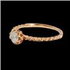 Image 2 : 0.38CT NATURAL DIAMOND 14K ROSE GOLD RING