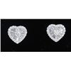 Image 1 : 18K WHITE GOLD DIOAMOND EARRING:3.96 GRAMS/DIAMOND:1.14CT/#R8009