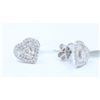 Image 2 : 18K WHITE GOLD DIOAMOND EARRING:3.96 GRAMS/DIAMOND:1.14CT/#R8009