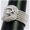 Image 2 : 14K WHITE GOLD RING 11.20GRAM  DIAMOND 0.38CT