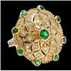 Image 2 : 1.03CT NATURAL TSAVORITE 14K YELLOW GOLD RING