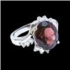 Image 1 : 4.56CT NATURAL TOURMALINE 14K WHITE GOLD RING