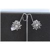 Image 1 : 14K WHITE GOLD EARRING:11.8g/Center Cubic zirconia:0ct