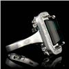 Image 2 : 12.90CT NATURAL INDICOLITE TOURMALINE 14K WHITE GOLD RING