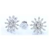 Image 1 : 18K WHITE GOLD DIAMOND EARRING:6.30 GRAMS/DIAMOND:0.36CT