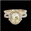 Image 1 : 2.31CT Natural YELLOW CEYLON SAPPHIRE 14K YELLOW GOLD RING