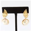 Image 2 : 16MM NATURAL PEARL 14K YELLOW GOLD EARING