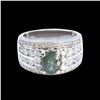 Image 1 : 1.60CT NATURAL ALEXANDRITE 18K WHITE GOLD RING